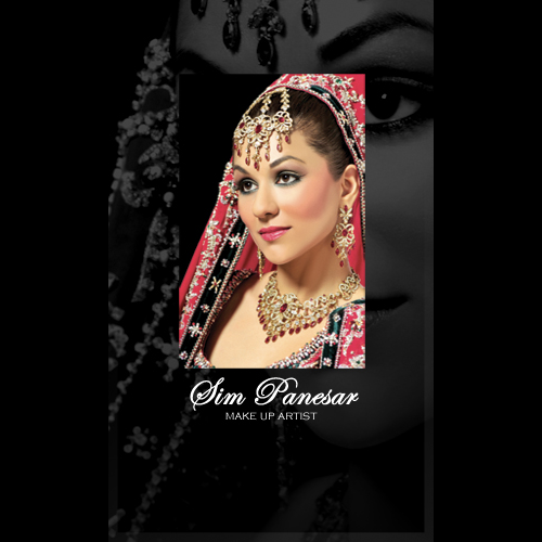 Business Card front design for an MUA business by Jagz Bains, Designer and Developer