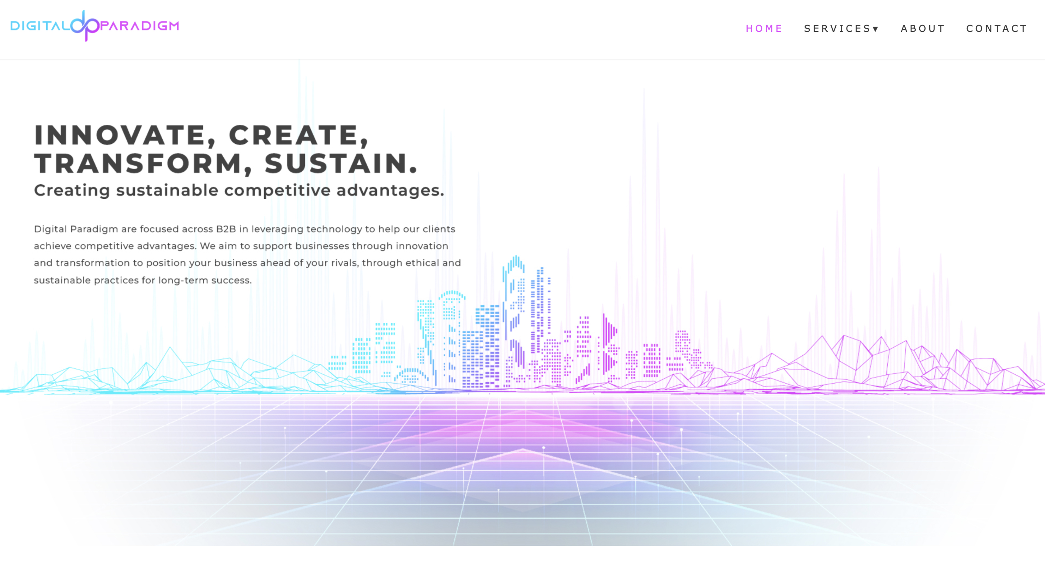 Digital Paradigm website by Jagz Bains, Web Designer, Web Developer and Creative Consultant in London